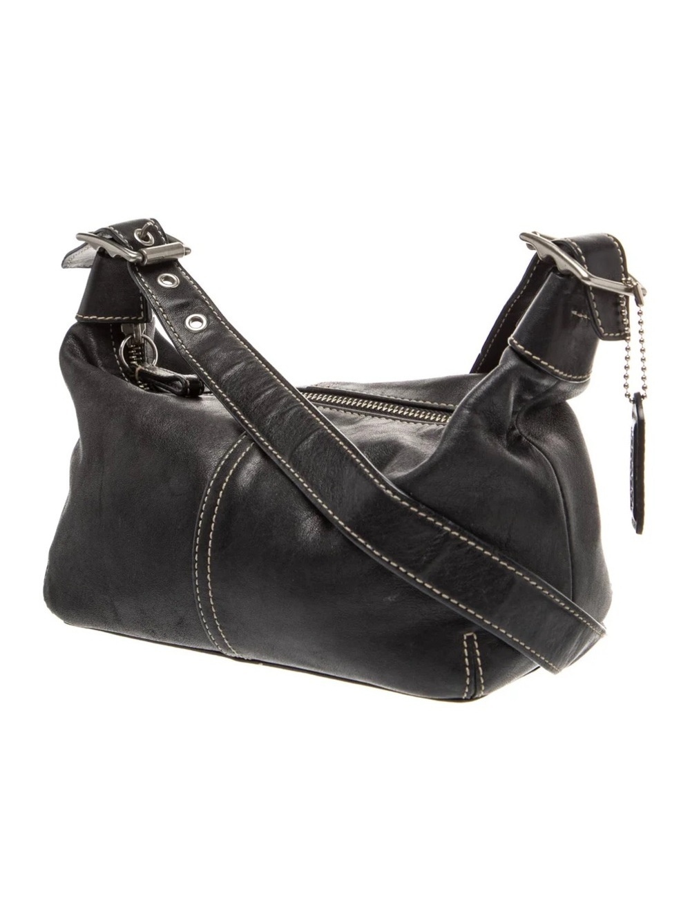 Coach Black Leather Crossbody Shoulder Bag - Picture 2 of 5